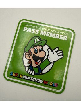 Universal Studios Hollywood Luigi Green Pass Member Magnet NEW